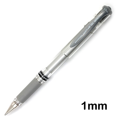 boligrafo tinta gel 1mm plata metalizado