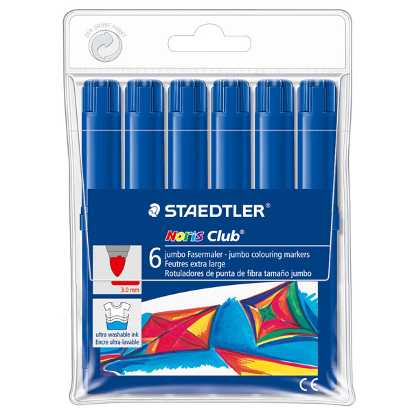 c.6 rotuladores staedtler azul oscuro