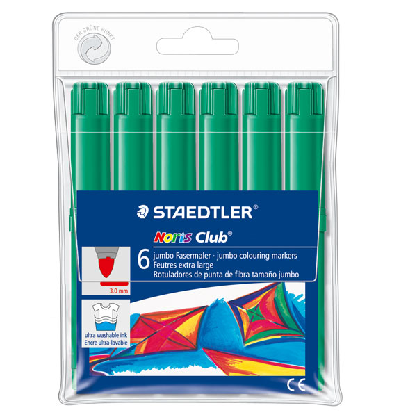 c.6 rotuladores staedtler verde oscuro