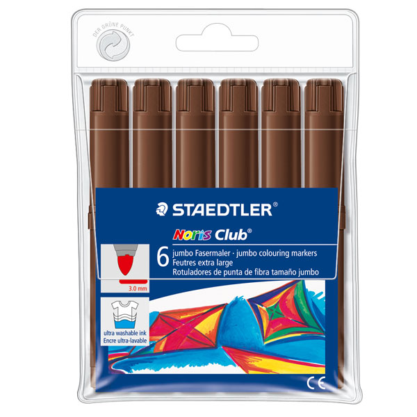 c.6 rotuladores staedtler marron p/grues