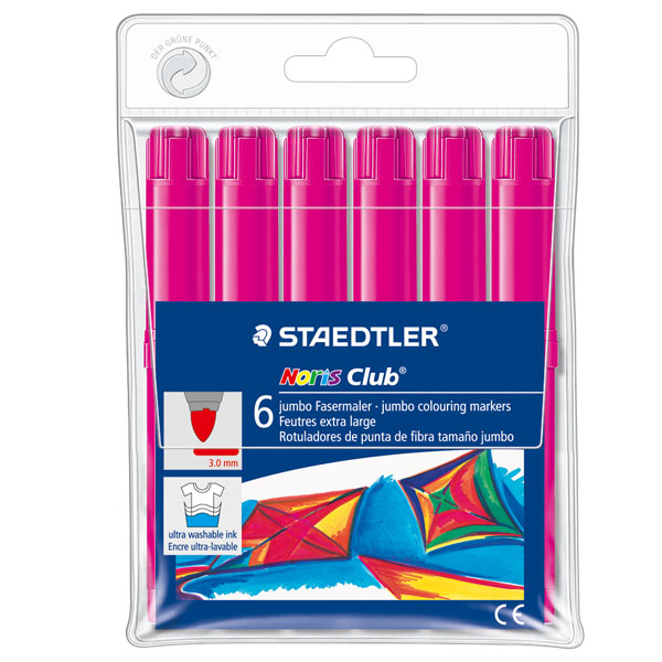 c.6 rotuladores staedtler rosa p/gruesa