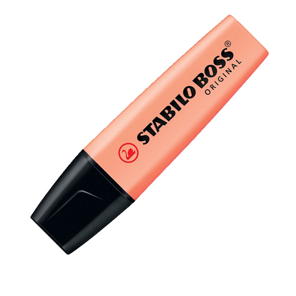 rotulador fluo stabilo naranja pastel