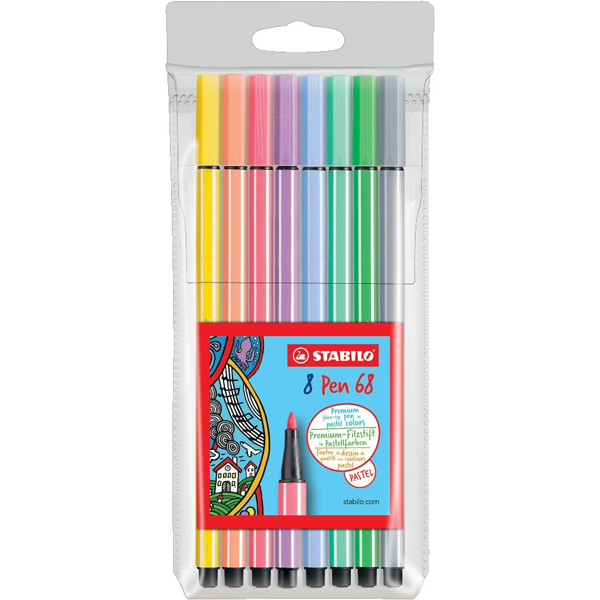 estoig pen 68 8uts colors pastel