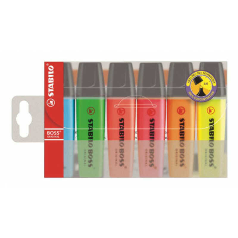 paq.6 rotuladores fluor.stabilo