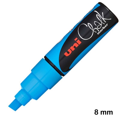 rotulador uni chalk pwe-8k azul claro