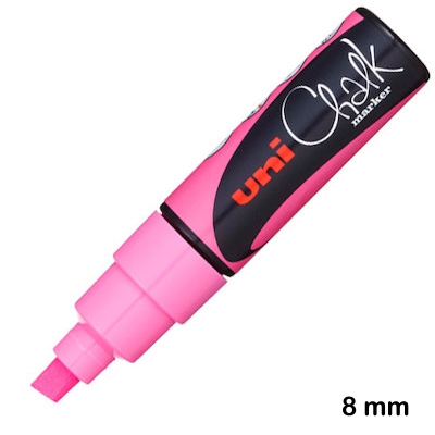 rotulador uni chalk pwe-8k rosa