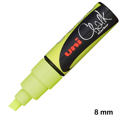 rotulador uni chalk pwe-8k amarillo