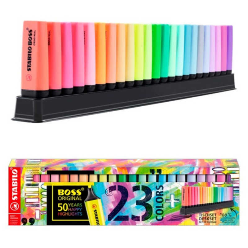 paq. 23 rotuladores fluorescentes stabil