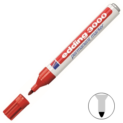 retolador edding 3000 vermell