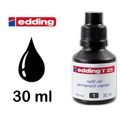 botella tinta permanent 30ml negra