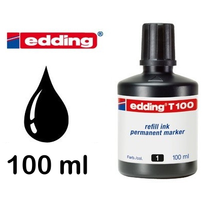 botella tinta permanente 100 ml negra