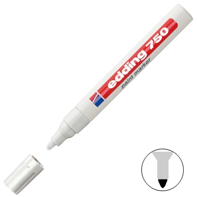 retolador tinta opaca edding 750 blanc