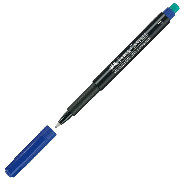 retolador faber per a cd punta f blau