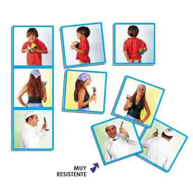 de frente, de lado, de espaldas