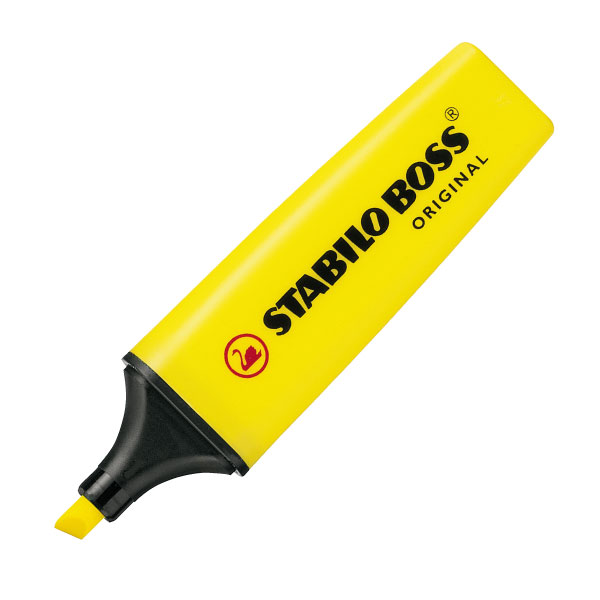 rotulador fluorescente boss amarillo