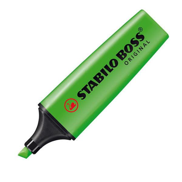 rotulador fluorescente boss verde