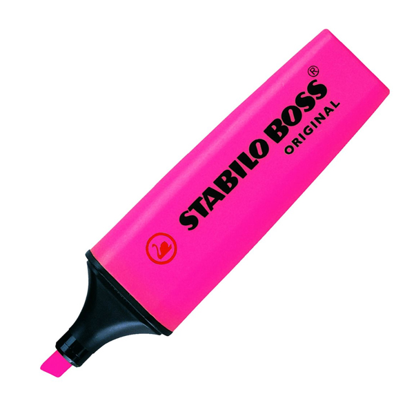 rotulador fluorescente boss rosa