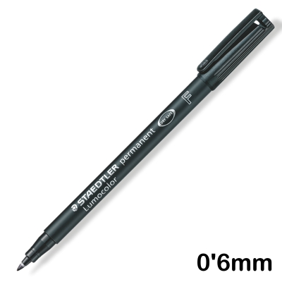 retolador lumocolor negre punta f