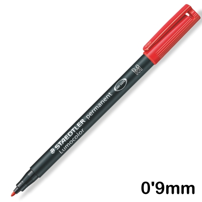 retolador lumocolor vermell punta m