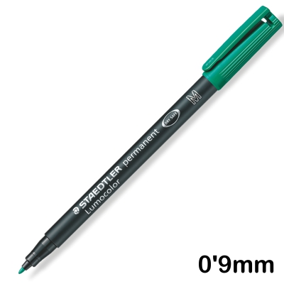 retolador lumocolor verd fort punta m