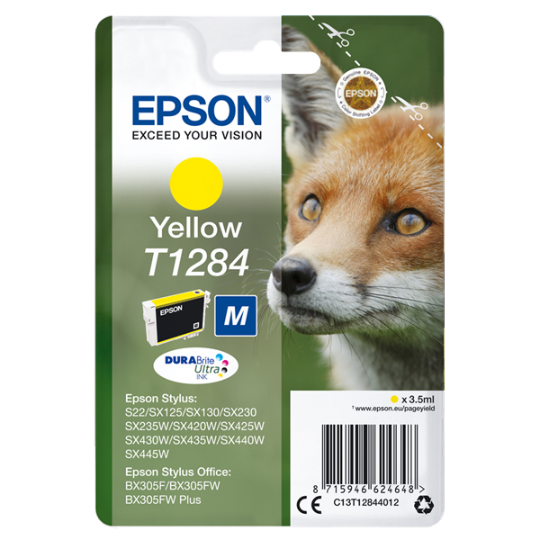 cartucho epson t1284 amarillo