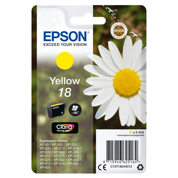 cartucho epson t1804 amarillo