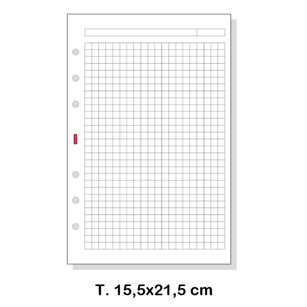 recambio agenda cuadriculado 50h.