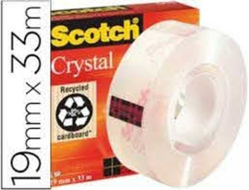 cinta adhesiva transparent cristall 19mm
