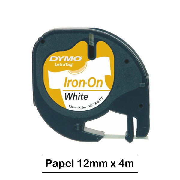 cinta letratag marcar ropa 12mm negro