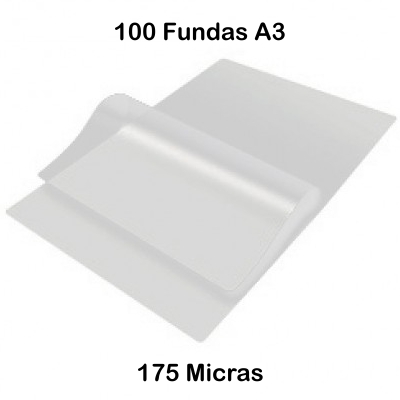 paquete 100h. a3 plastificar 175 micras