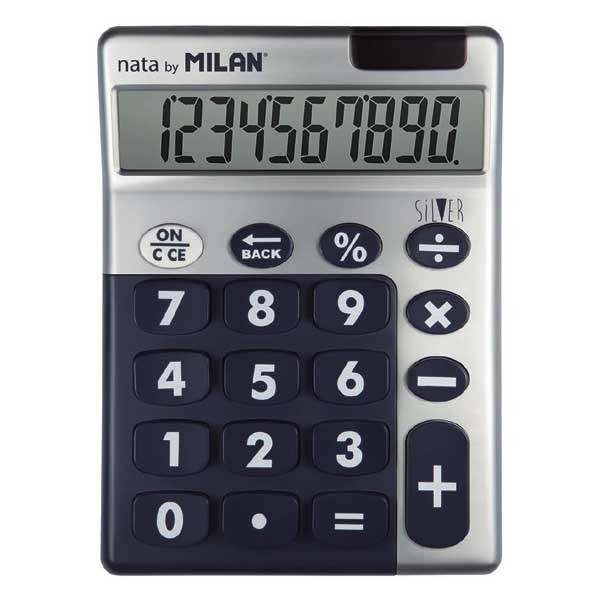 calculadora silver 10 digitos milan