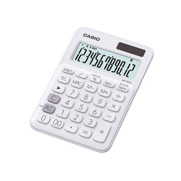 calculadora casio ms-20uc-we blanca