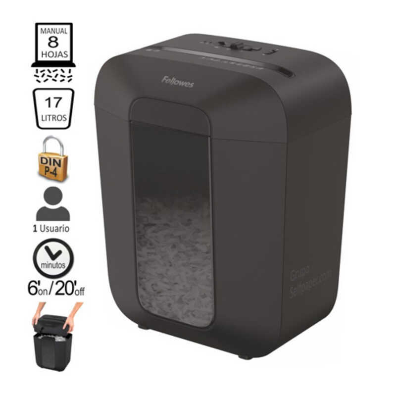 destructora fellowes lx45 particulas