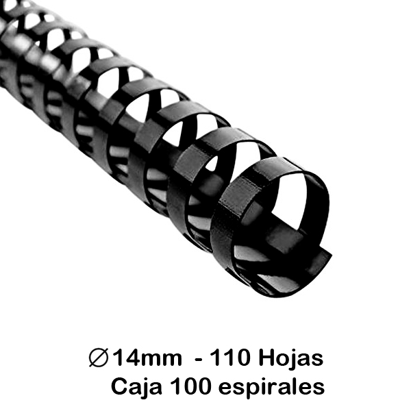 caja 100 canutillos pvc 14mm negros 110h