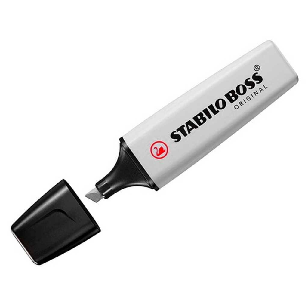 rotulador fluo stabilo gris pastel