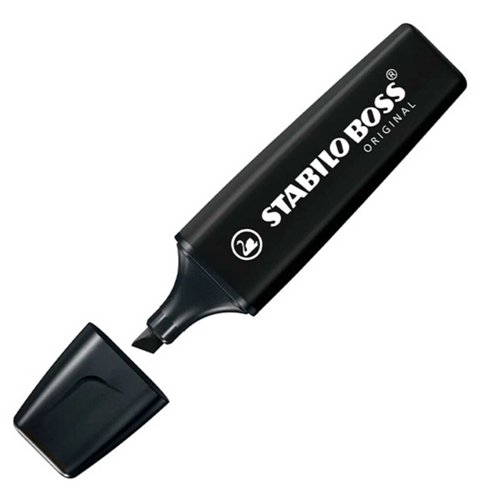 rotulador fluorescente boss negro