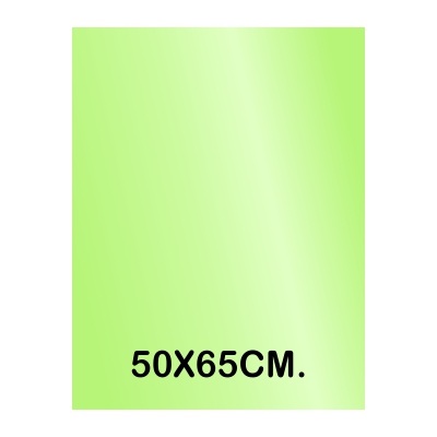 hoja charol verde claro brillo 50x65cm