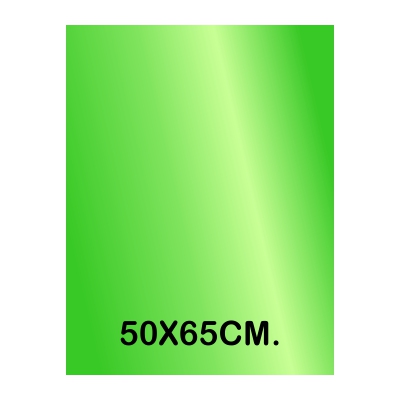 hoja charol verde brillo 50x65cm