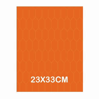 hoja papel nido de abeja naranja 23x33cm