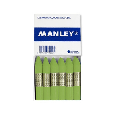 caja 12 ceras blandas verde flojo