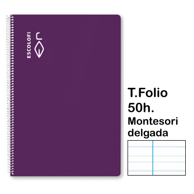 libreta t.folio pauta monte.3.5 50h.lila