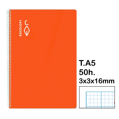 libreta t.4 3x3x16mm 50 hojas ta.naranja