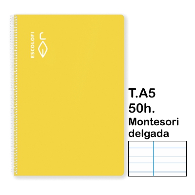 libreta t.4 montesori 3.5 mg 50h amarill