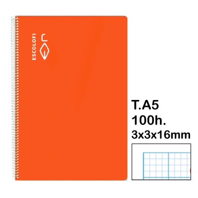 lib.espiral milime.1/4 100h 3x3x16 naran