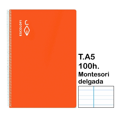 libreta t.4 pauta montesori 3'5 100h nar