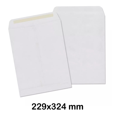 pack 10 sobres din a4 229x324mm blancs