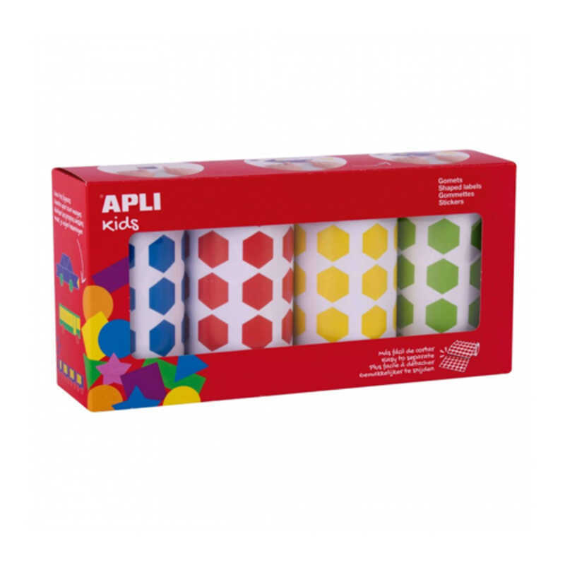 pack 4r gomets hexagono 20mm az/ro/am/ve