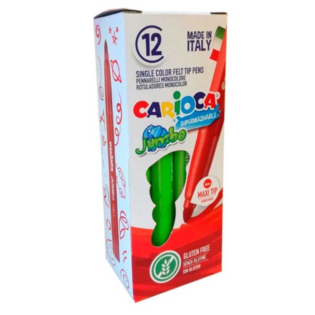c. 12 rotuladores jumbo carioca verde cl