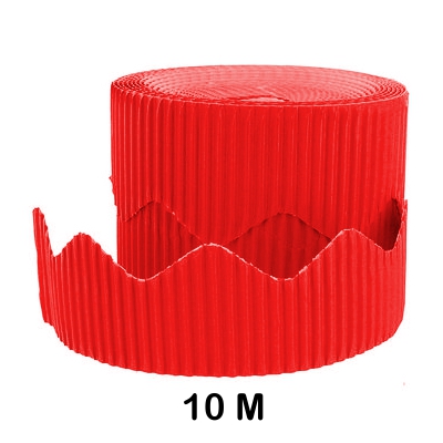 rollo carton ondulado cenefa rojo