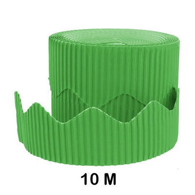 rollo carton ondulado cenefa verde